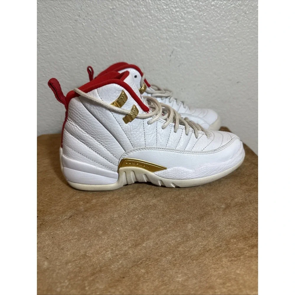Nike Air Jordan 12 Retro FIBA 2019 White/University Red/Metallic Gold Men Sz. 5